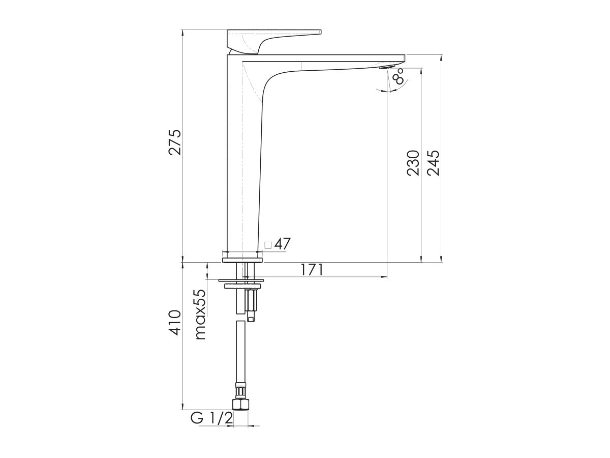 Reece Milli Zato Extended Basin Mixer Matte Black (5 Star)