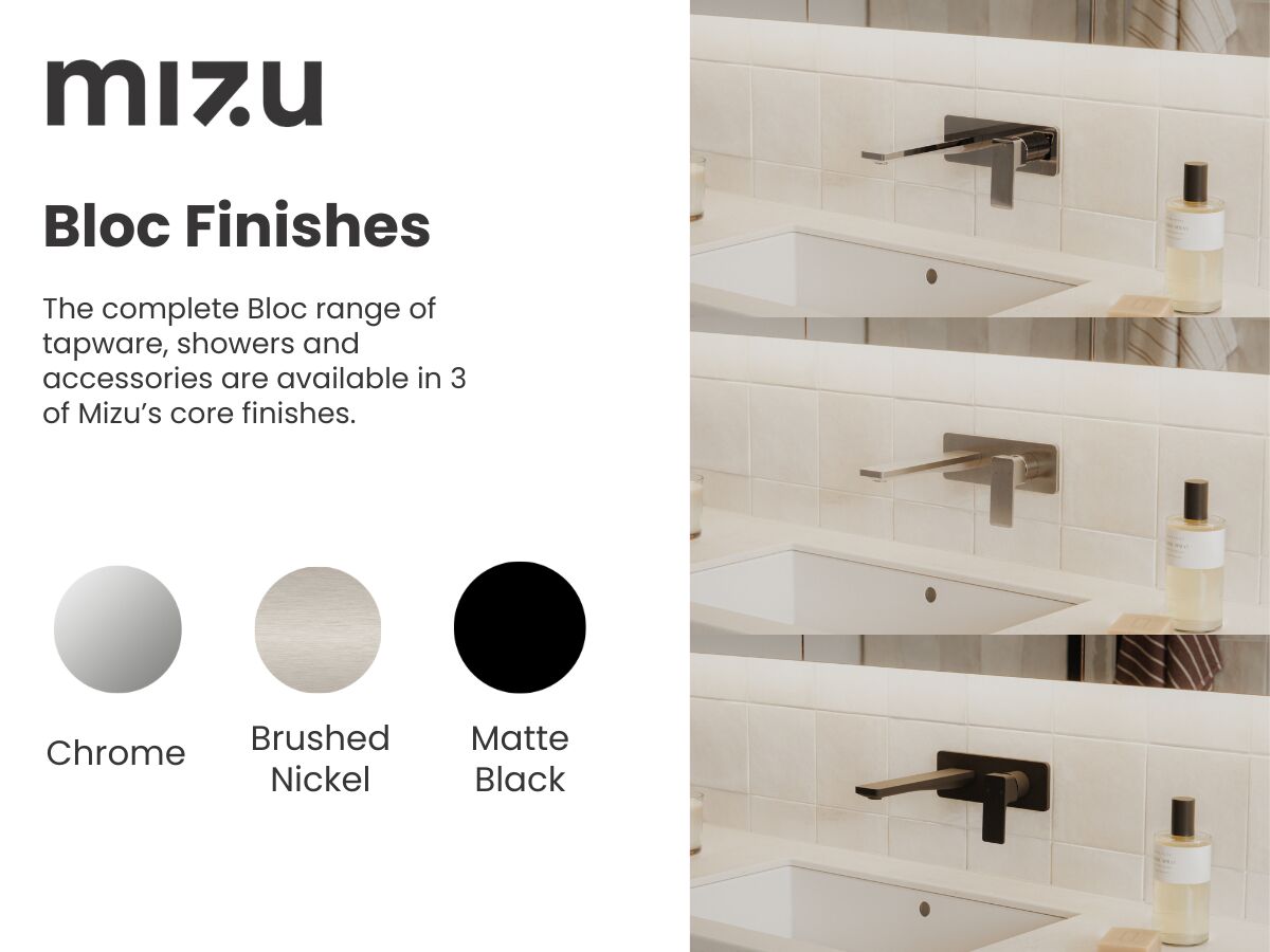 Reece Mizu Bloc Basin/Bath Outlet 160mm Brushed Nickel (6 Star) Lead Free