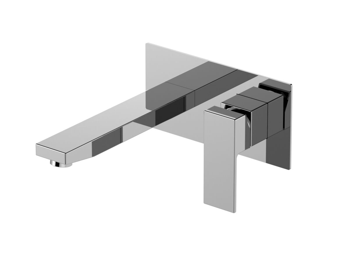 reece Mizu Bloc MK2 Wall Basin Mixer Tap Set Chrome (4 Star)