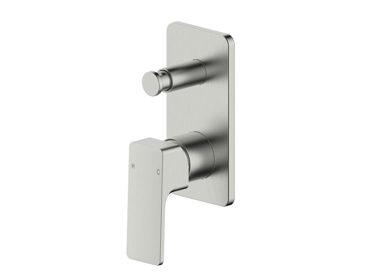 Reece Mizu Bloc Shower Mixer With Diverter Trimset Brushed Nickel Lead Free