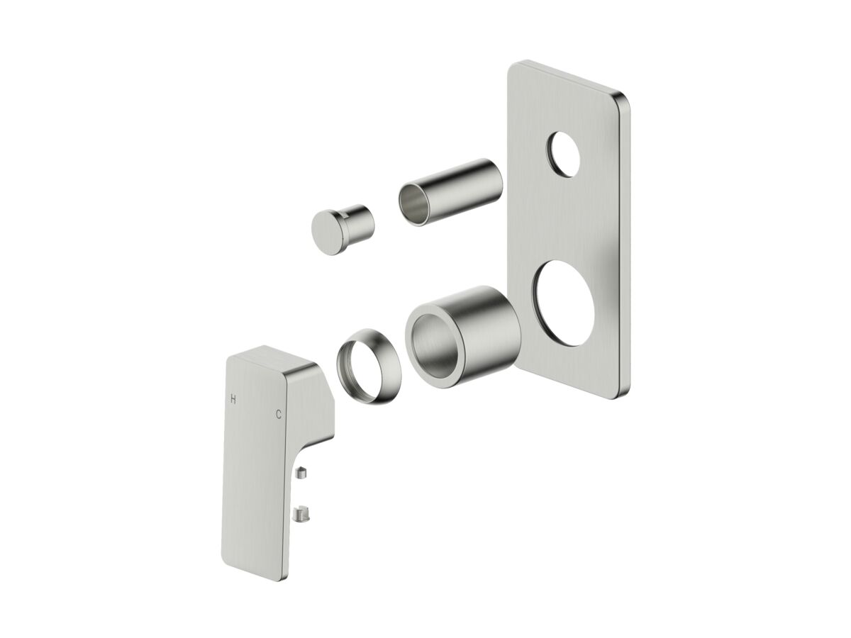 reece Mizu Bloc Shower Mixer with Diverter Trimset Brushed Nickel Lead Free