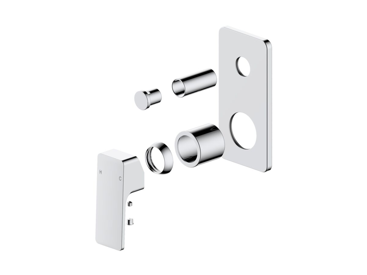 reece Mizu Bloc Shower Mixer with Diverter Trimset Chrome Lead Free