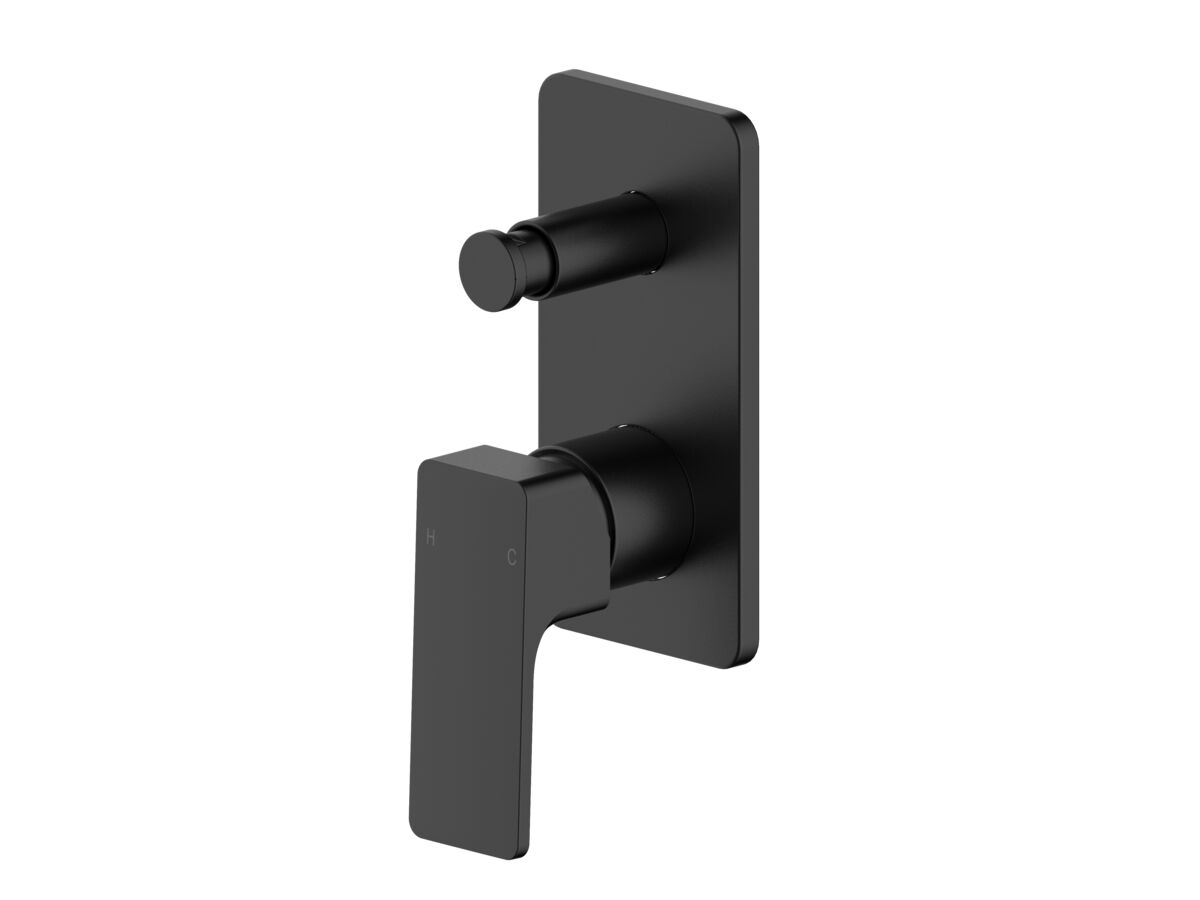 Reece Mizu Bloc Shower Mixer With Diverter Trimset Matte Black Lead Free