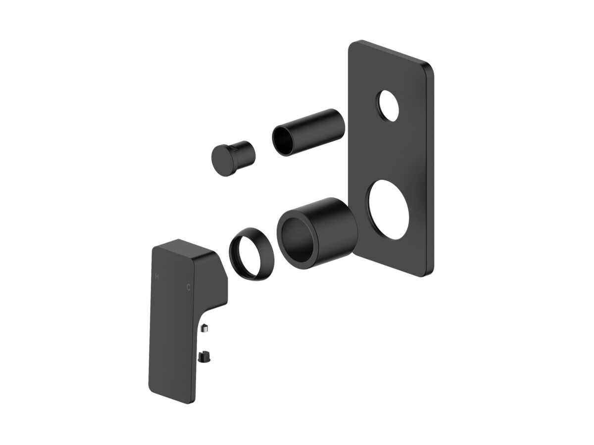 reece Mizu Bloc Shower Mixer with Diverter Trimset Matte Black Lead Free