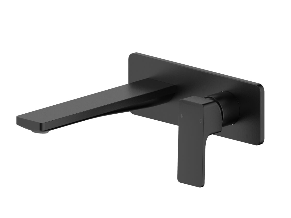 reece Mizu Bloc Wall Basin/Bath Mixer Set Kit Matte Black (6 Star) Lead Free