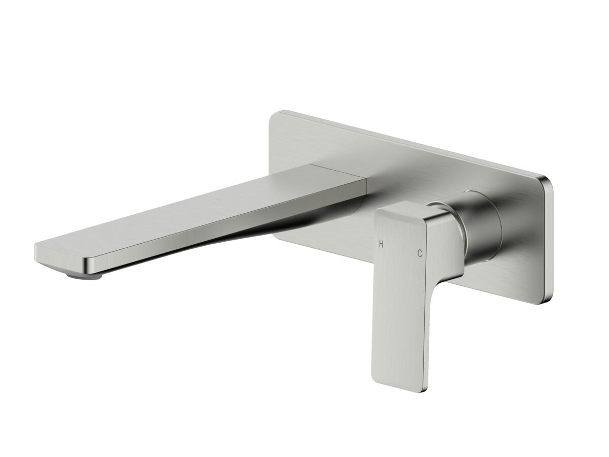 Reece Mizu Bloc Wall Basin/Bath Mixer Set Trimset Brushed Nickel (6 Star) Lead Free