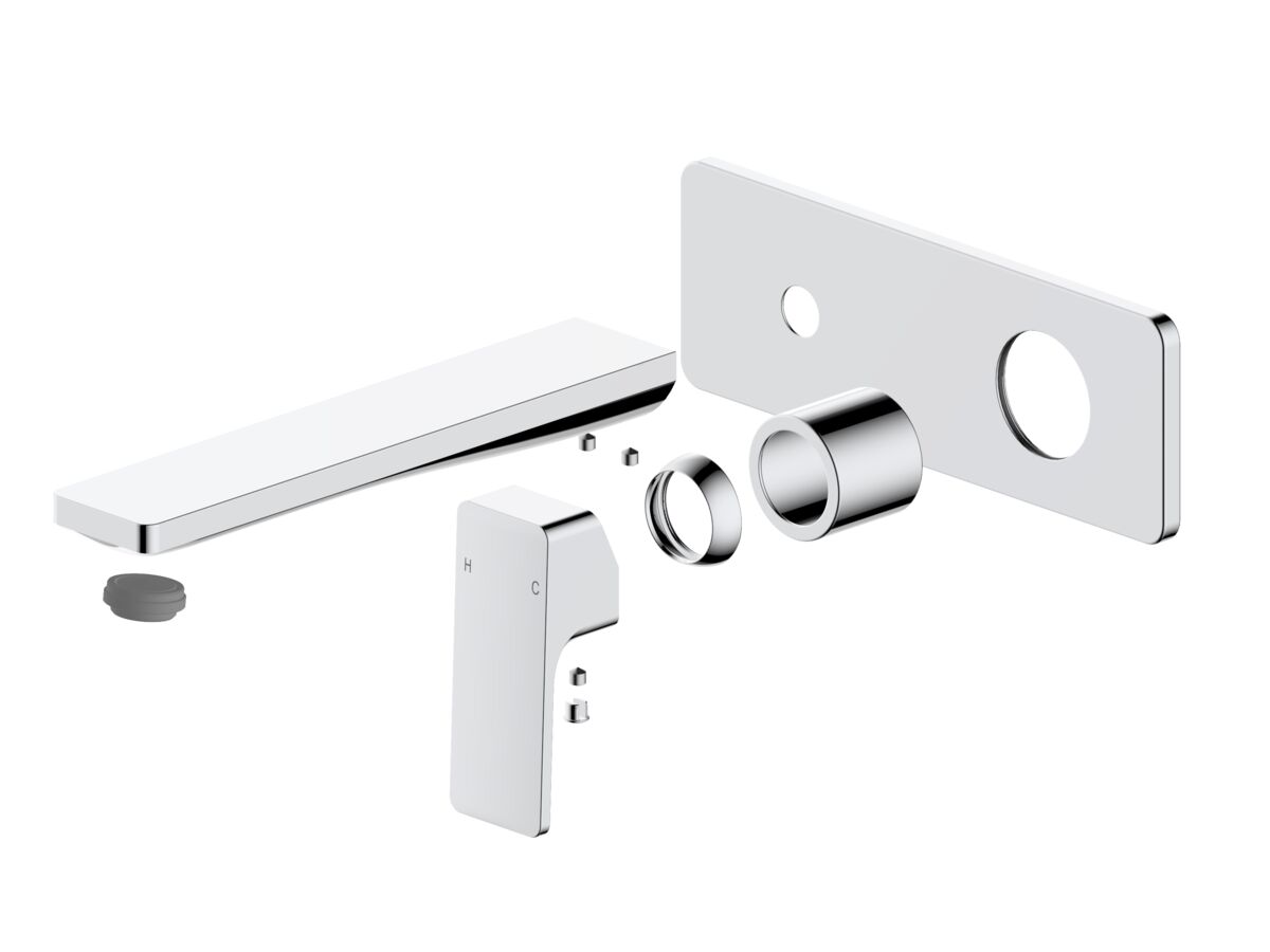 reece Mizu Bloc Wall Basin/Bath Mixer Set Trimset Chrome (6 Star) Lead Free