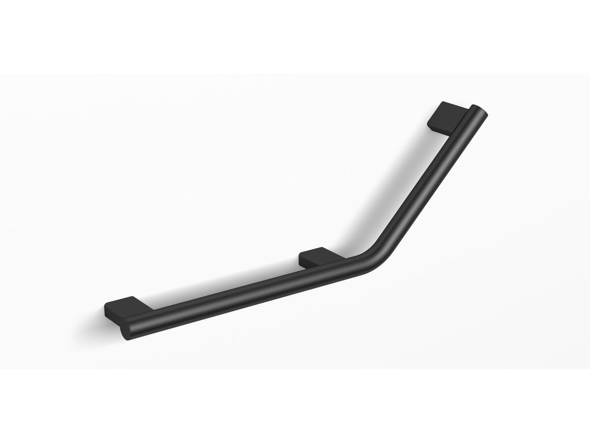 reece Mizu Drift Assisted Living Angled Grab Rail Left 260mm x 346mm 135 Degree Matte Black