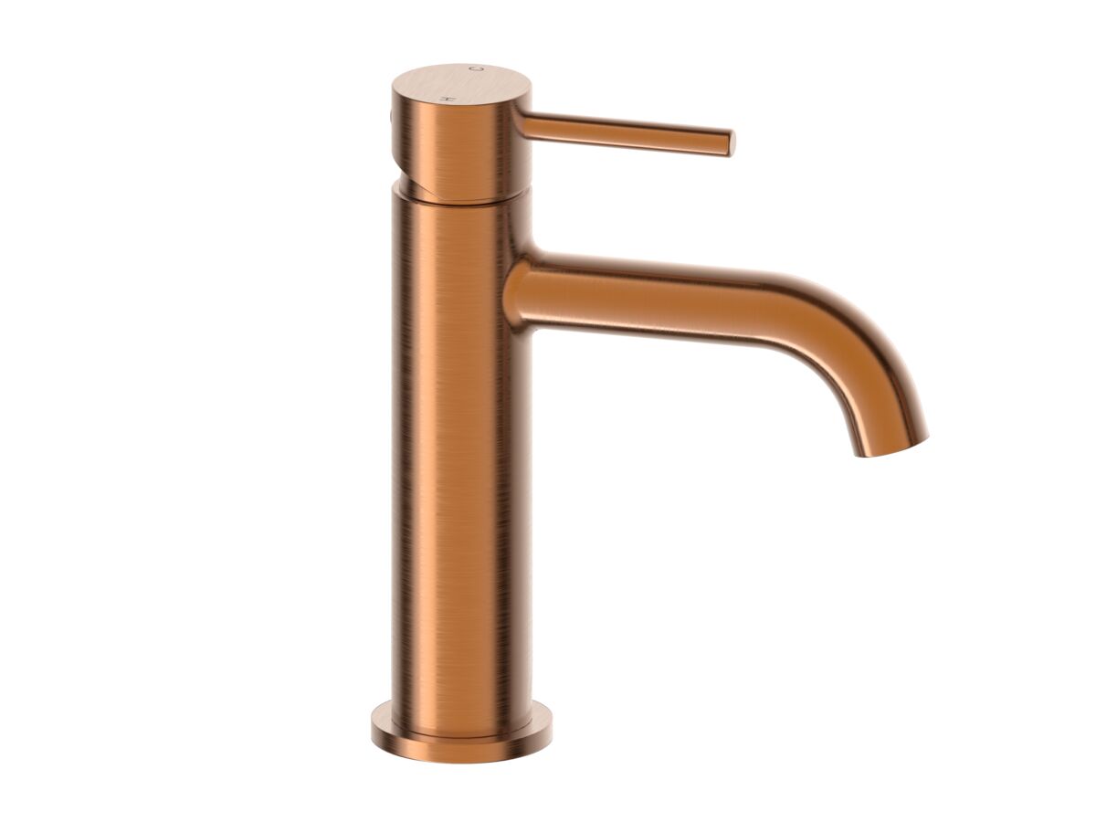 reece Mizu Drift Basin Mixer Curved Spout Brushed Bronze (6 Star) Lead Free