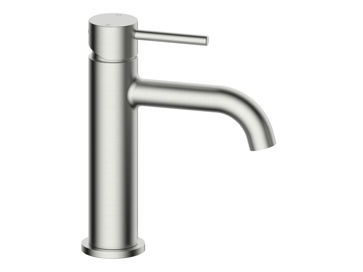 reece Mizu Drift Basin Mixer Curved Spout Brushed Nickel (6 Star) Lead Free