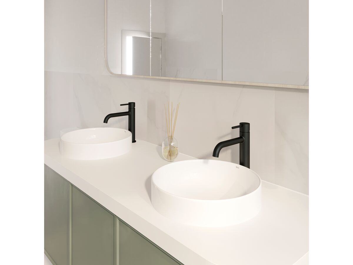 Reece Mizu Drift Basin Mixer Curved Spout Matte Black (6 Star) Lead Free