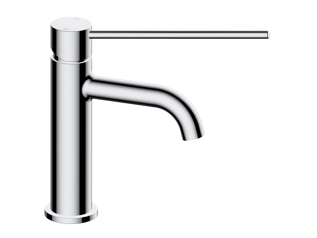 reece Mizu Drift Basin Mixer Curved Spout with Extended Lever Tap Chrome (6 Star) Lead Free