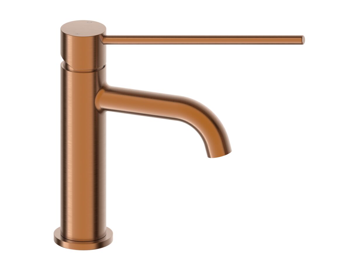 reece Mizu Drift Basin Mixer Curved Spout with Extended Lever Tap Brushed Bronze (6 Star) Lead Free