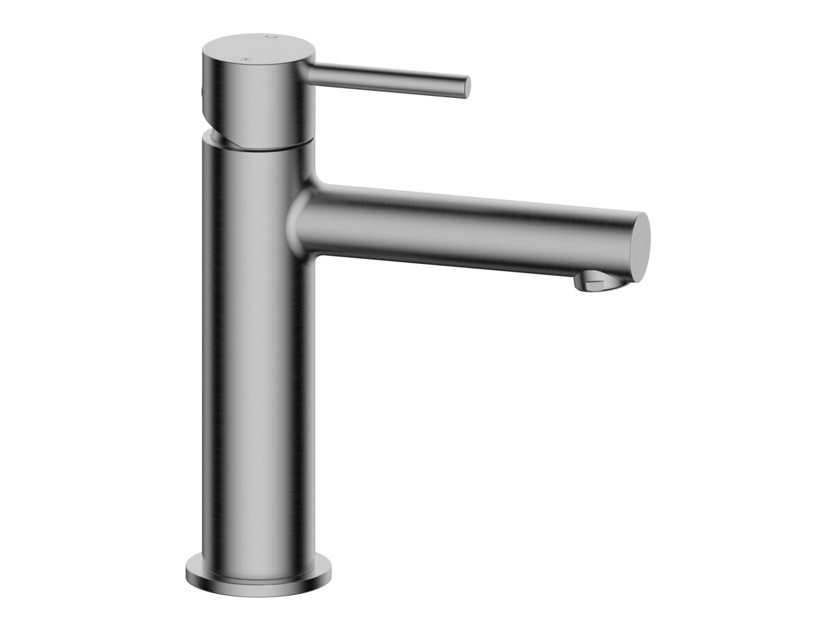 reece Mizu Drift Basin Mixer Tap Straight Spout Brushed Gunmetal (6 Star) Lead Free