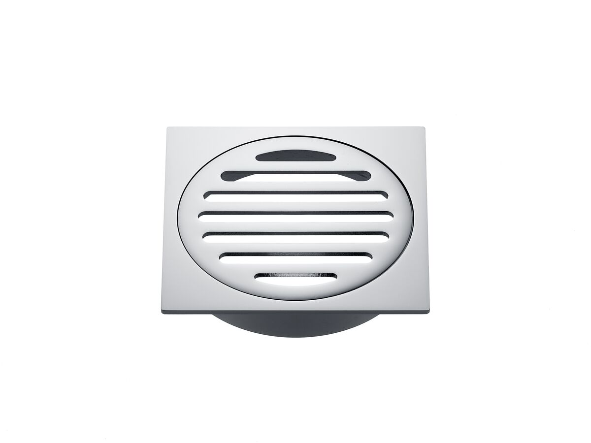 reece Mizu Drift Brass Trapscrew Grate Square 100mm Chrome