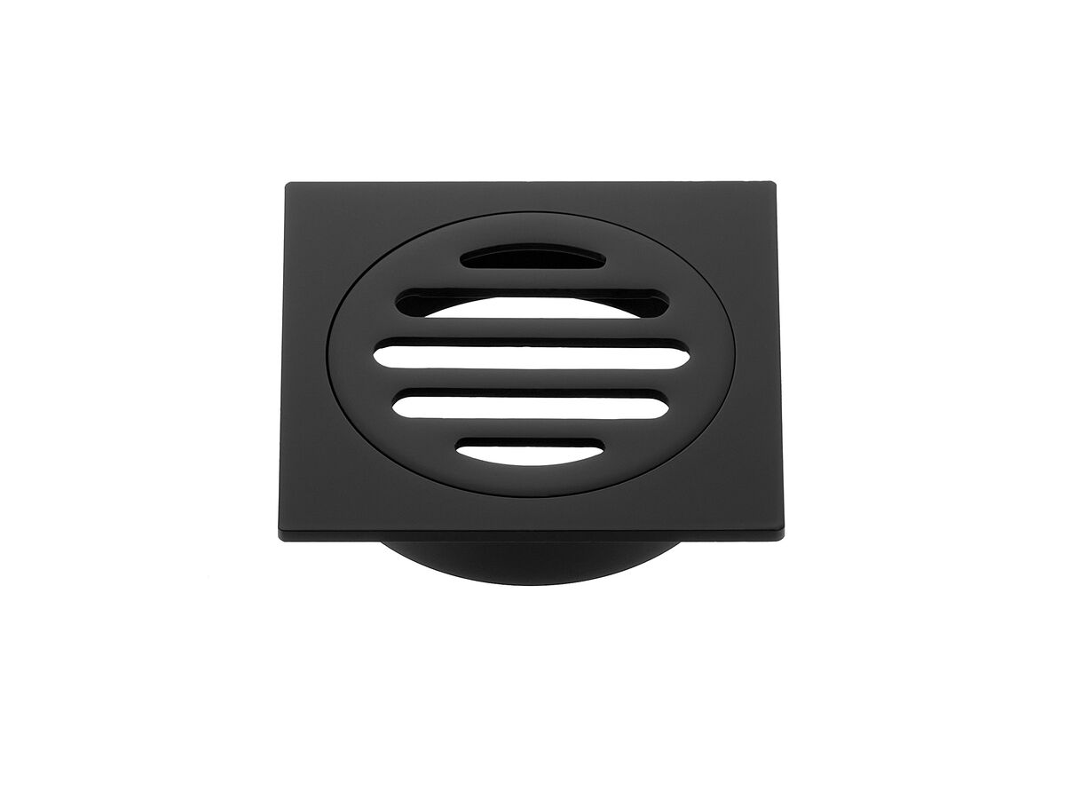 reece Mizu Drift Brass Trapscrew Grate Square 80mm Matte Black