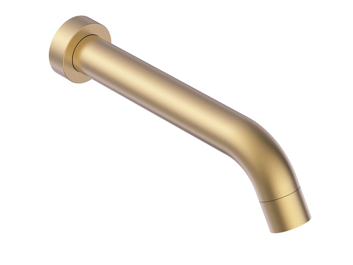 reece Mizu Drift Curved Wall Basin Outlet 200mm Brushed Gold (4 Star)