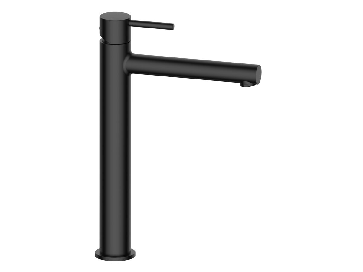 reece Mizu Drift Extended Basin Mixer Tap Straight Spout Matte Black (6 Star) Lead Free