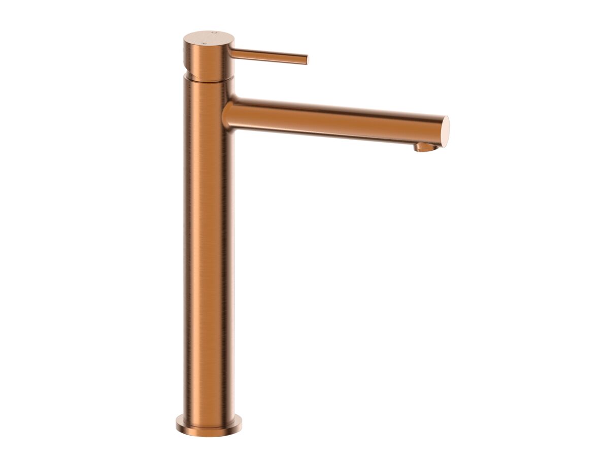 reece Mizu Drift Extended Basin Mixer Tap Straight Spout Brushed Bronze (6 Star) Lead Free