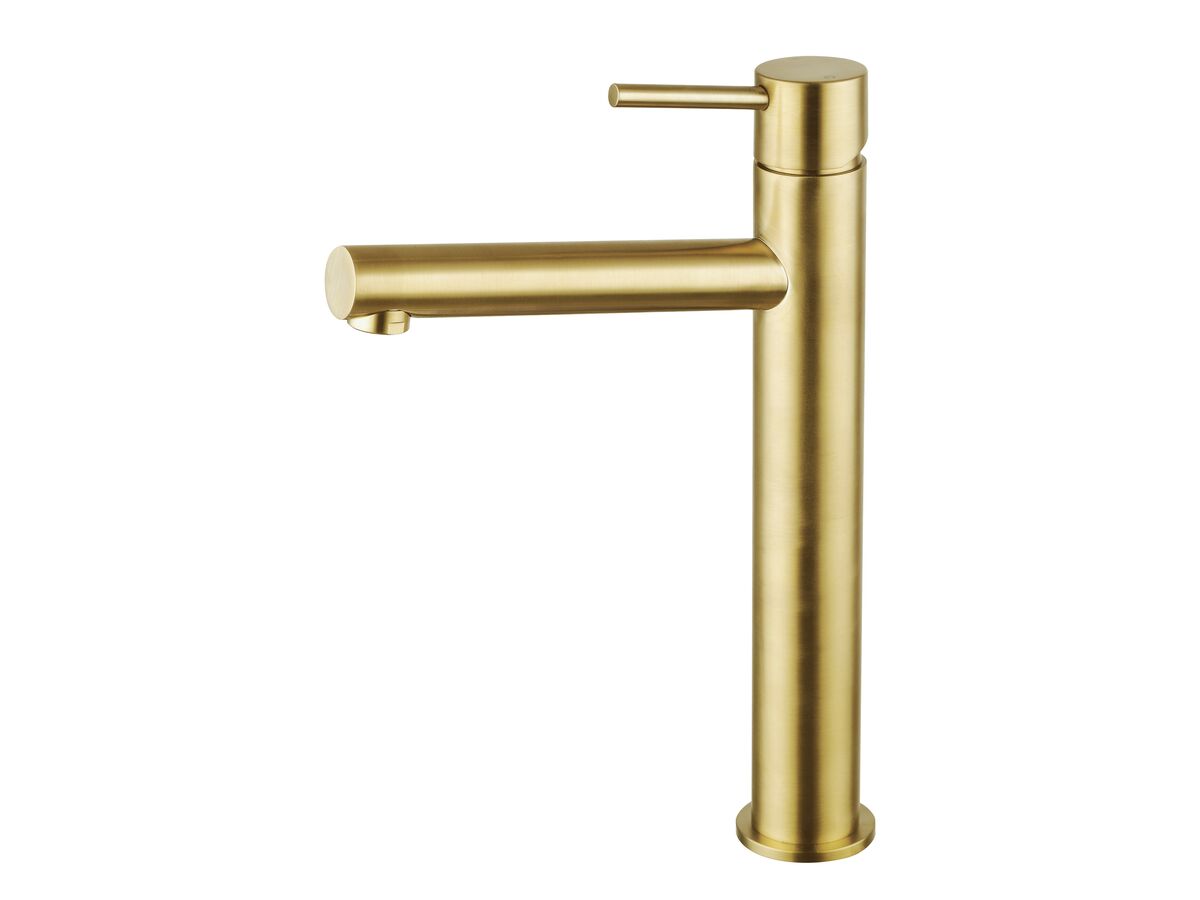 reece Mizu Drift MK2 Extended Basin Mixer Brushed Brass (5 Star)