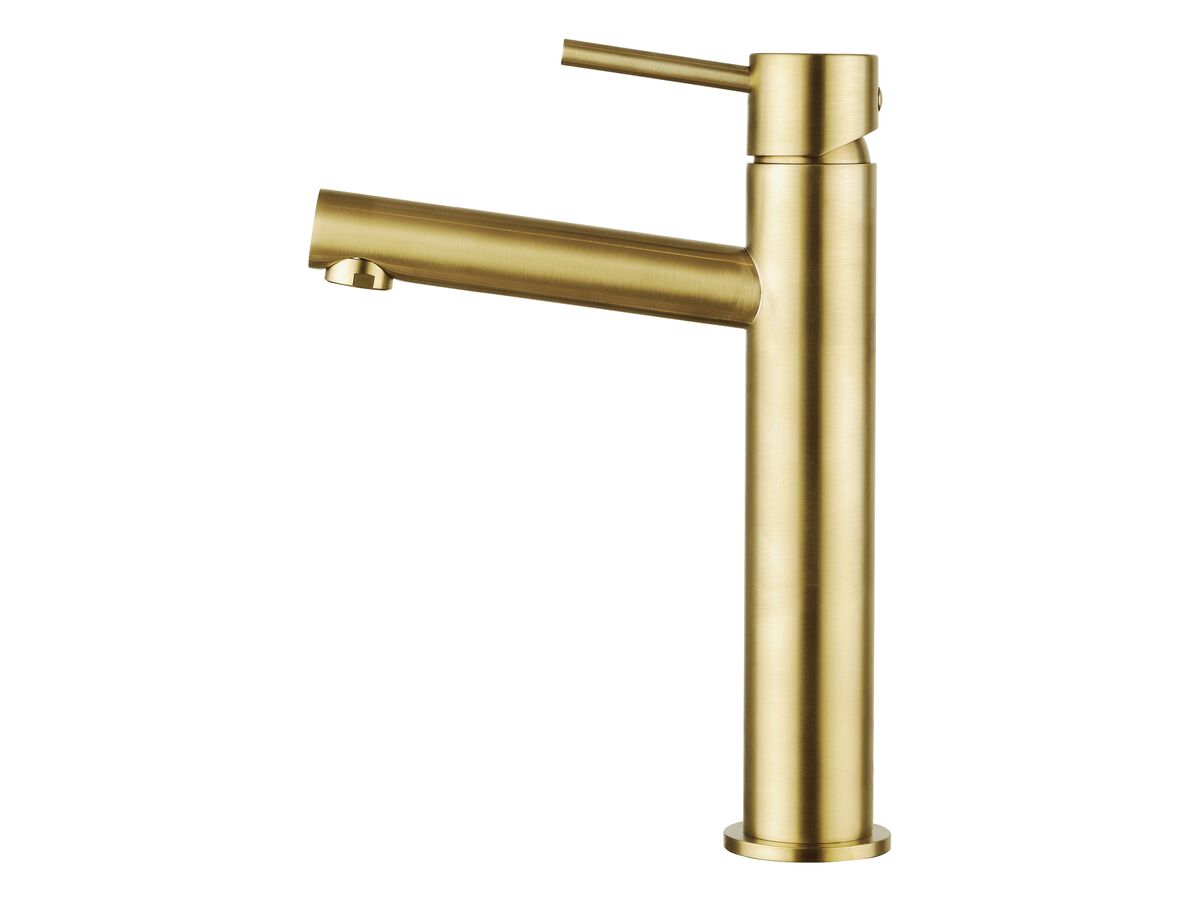 Reece Mizu Drift MK2 Medium Height Basin Mixer Brushed Brass (5 Star)