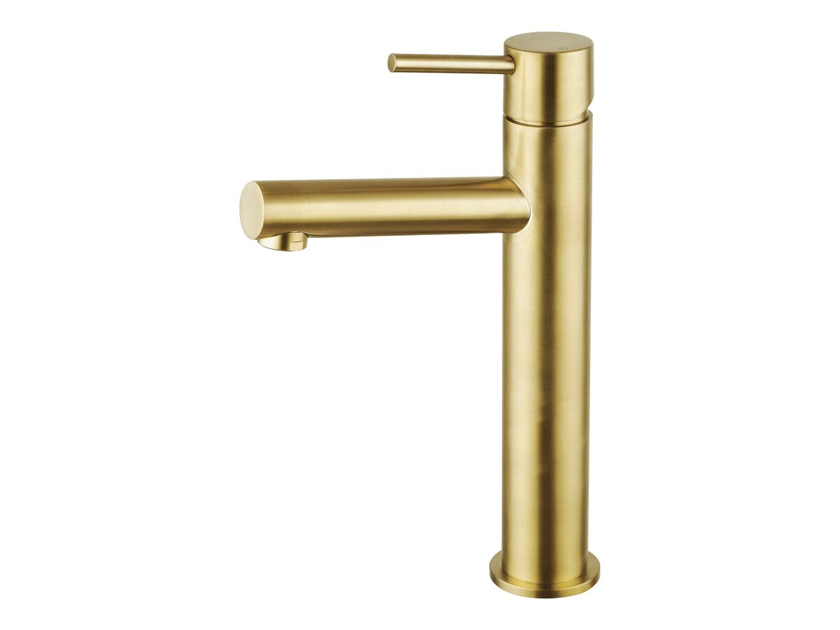 reece Mizu Drift MK2 Medium Height Basin Mixer Brushed Brass (5 Star)