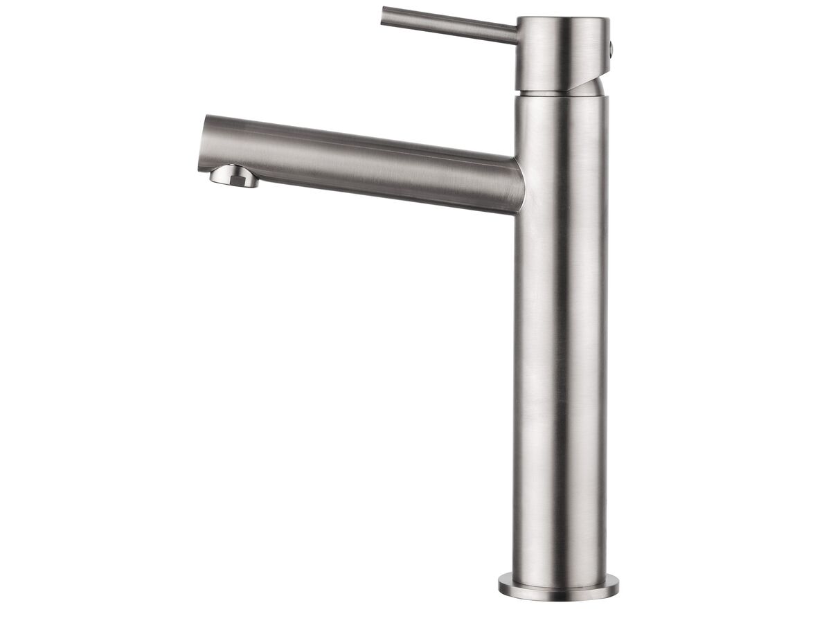 Reece Mizu Drift MK2 Medium Height Basin Mixer Brushed Nickel (5 Star)