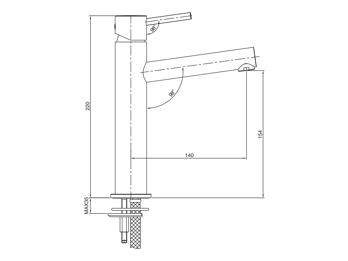 Reece Mizu Drift MK2 Medium Height Basin Mixer Brushed Nickel (5 Star)
