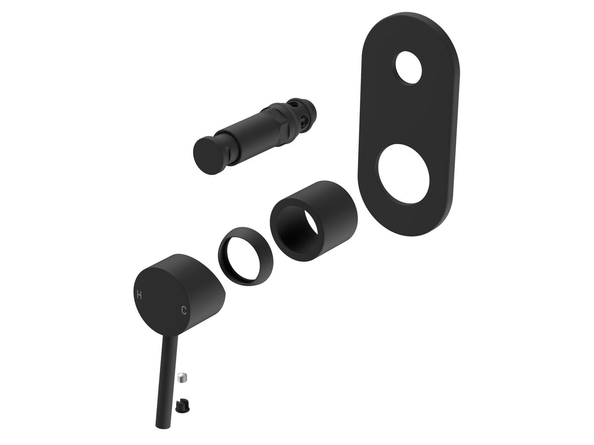 reece Mizu Drift MK2 Shower Mixer with Diverter Trimset Matte Black
