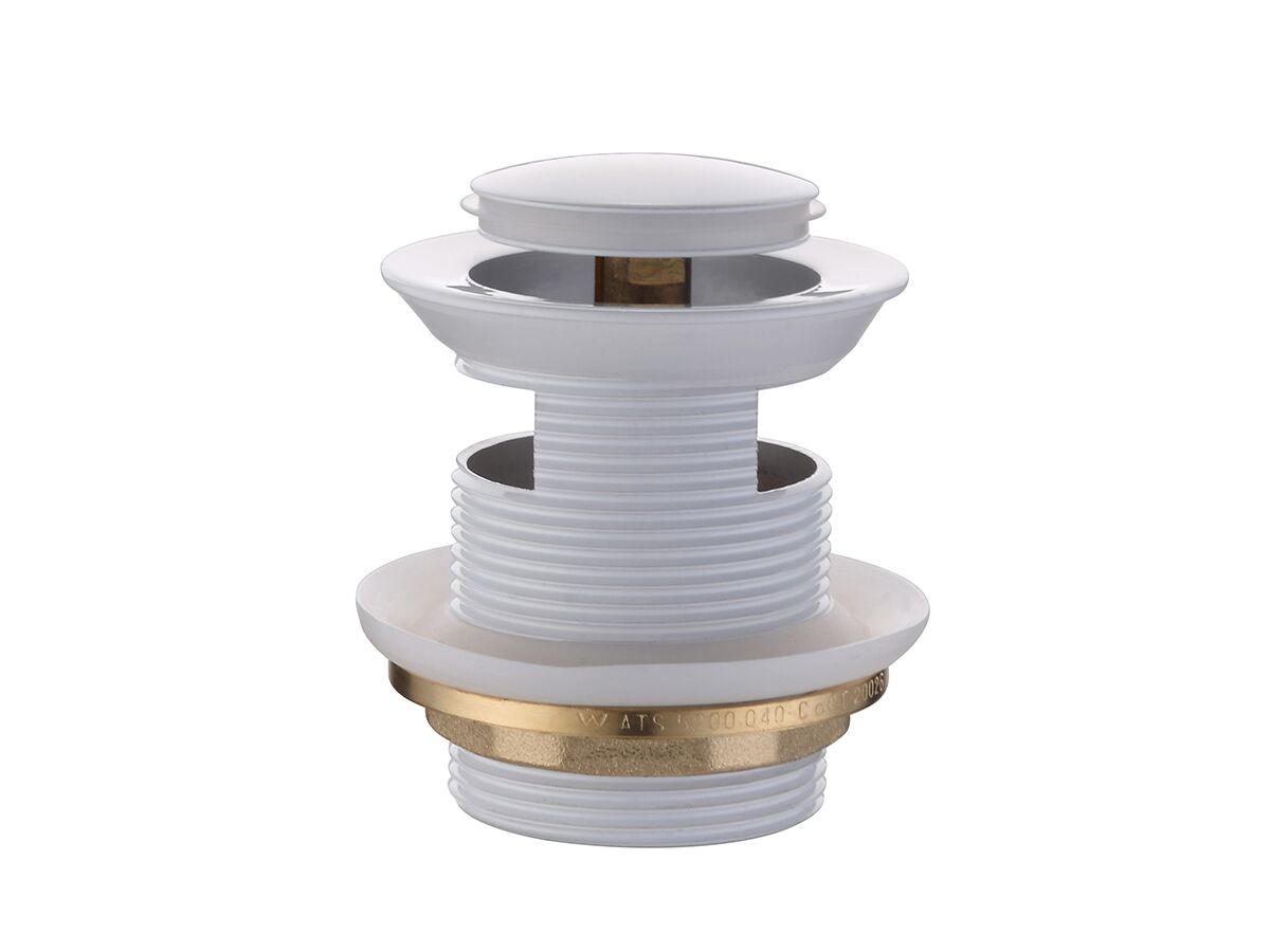 reece Mizu Drift Pull Out Pop Up Waste 40mm Overflow Gloss White