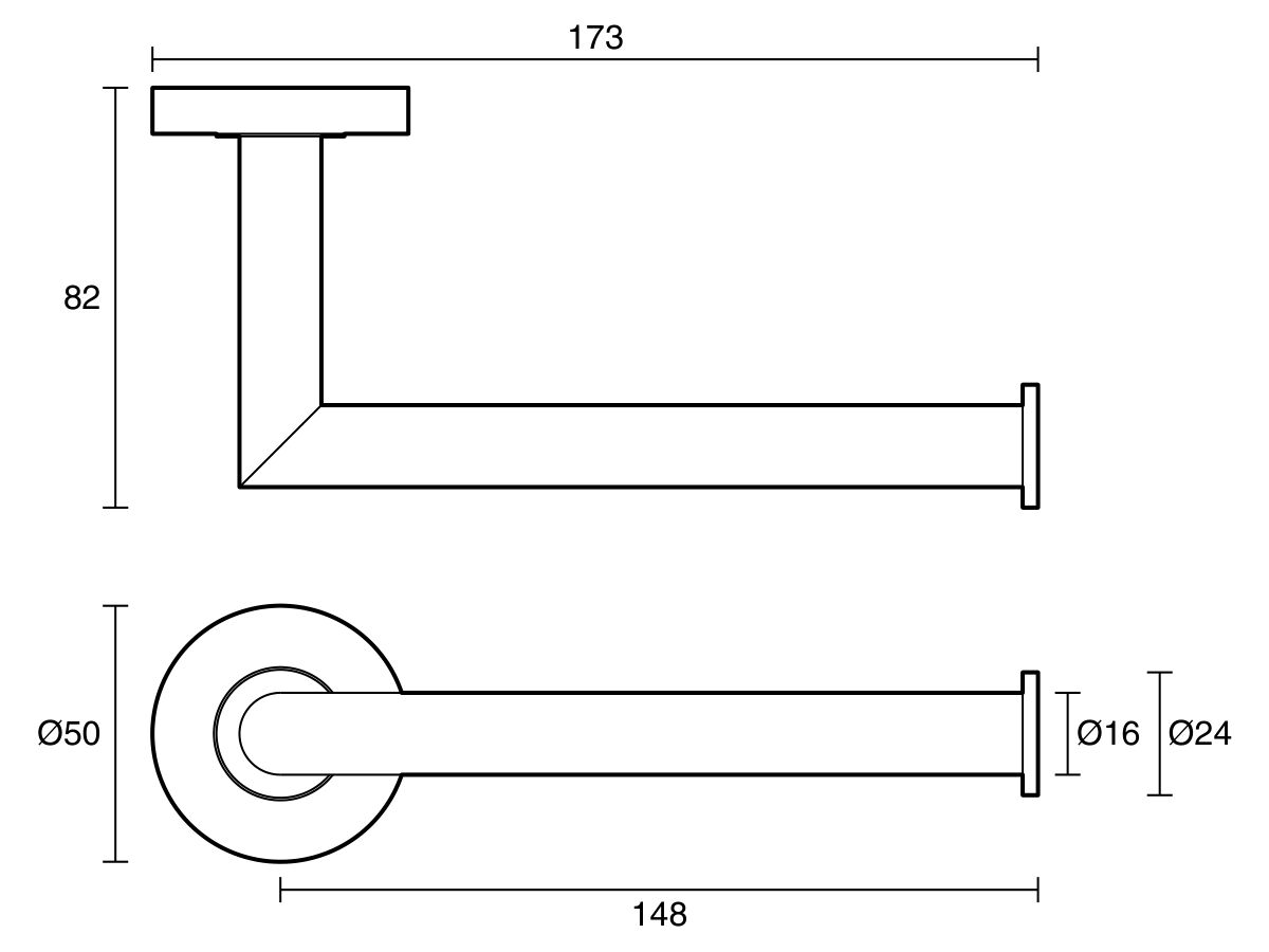Reece Mizu Drift Reversible Toilet Roll Holder Brushed Nickel