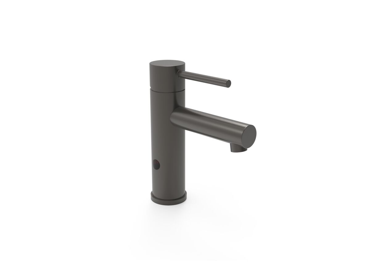 reece Mizu Drift Sensor Basin Mixer Brushed Gunmetal Mains Powered (6 Star)