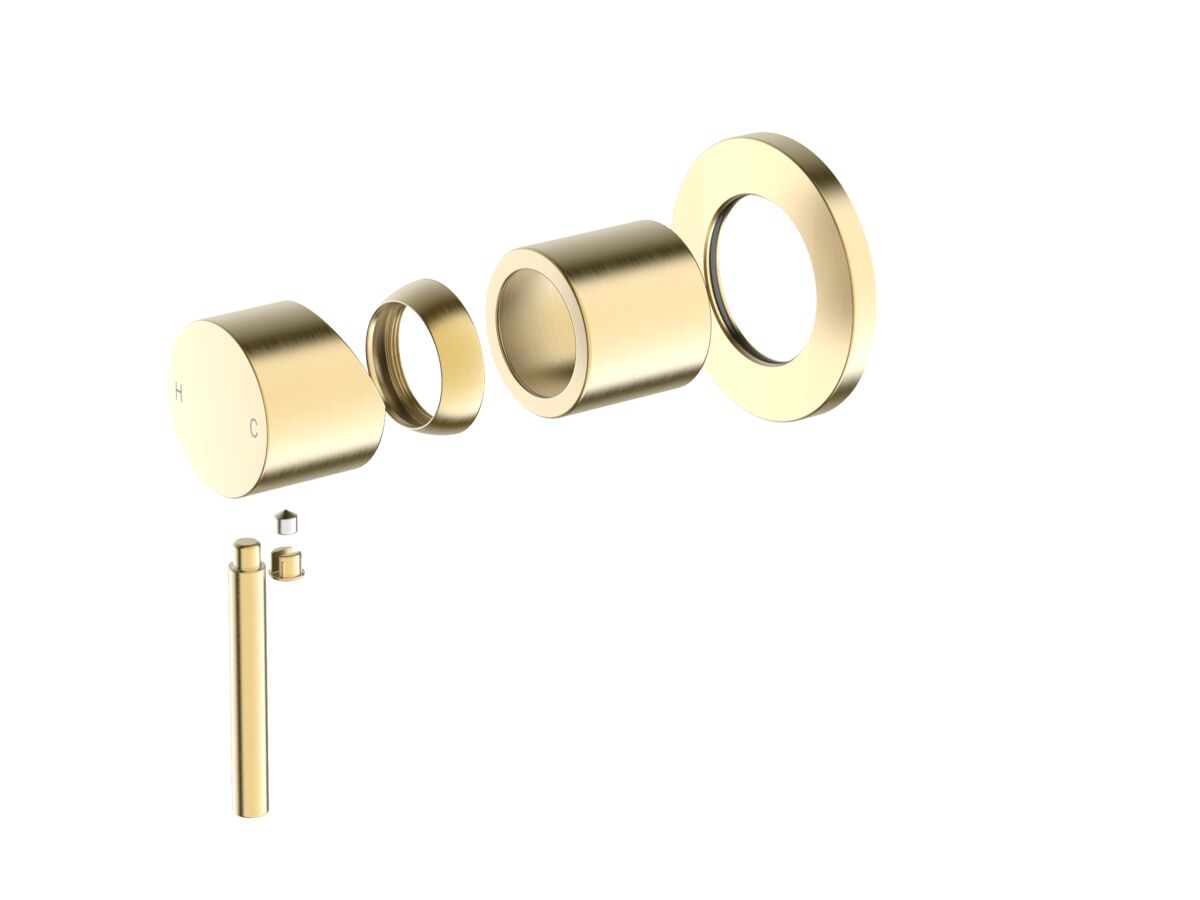 reece Mizu Drift Shower Mixer Trimset Brushed Brass Lead Free