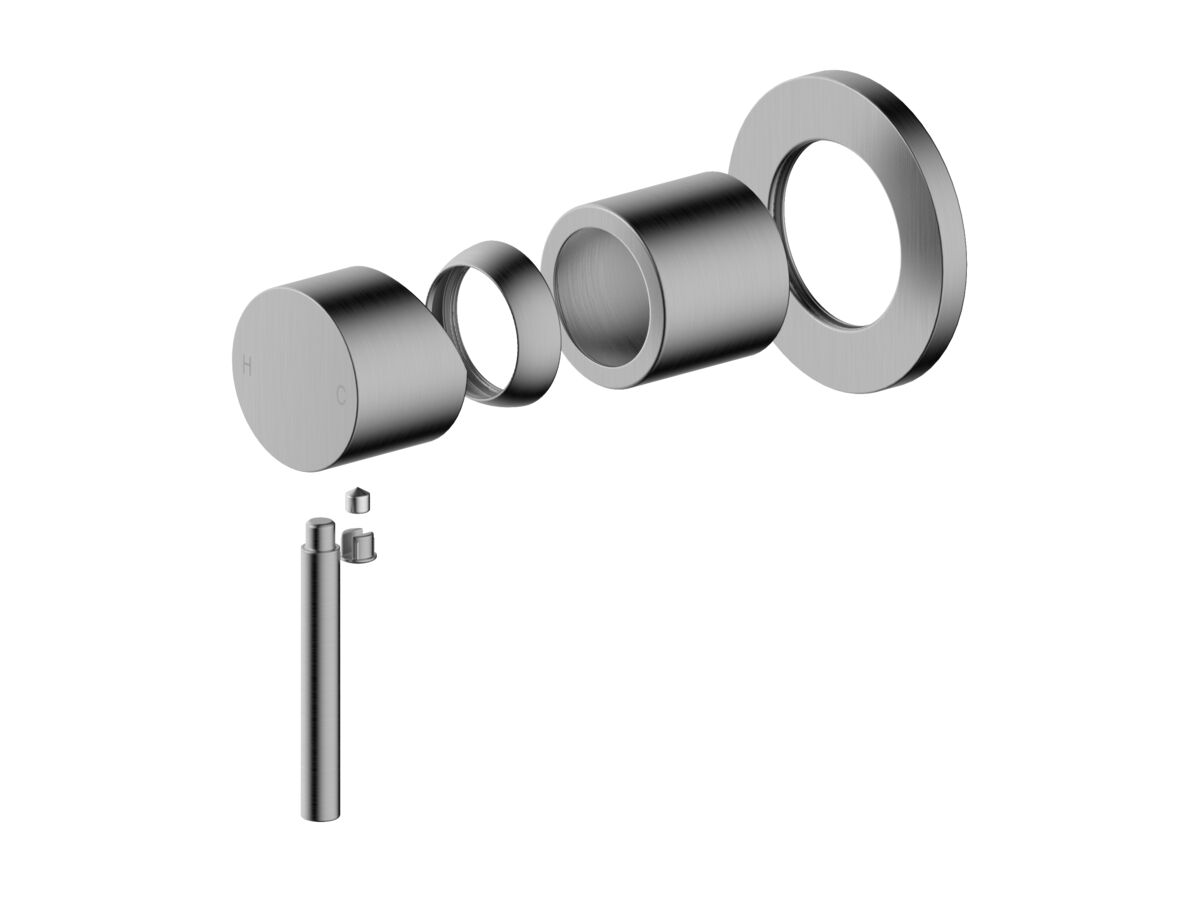 reece Mizu Drift Shower Mixer Trimset Brushed Gunmetal Lead Free