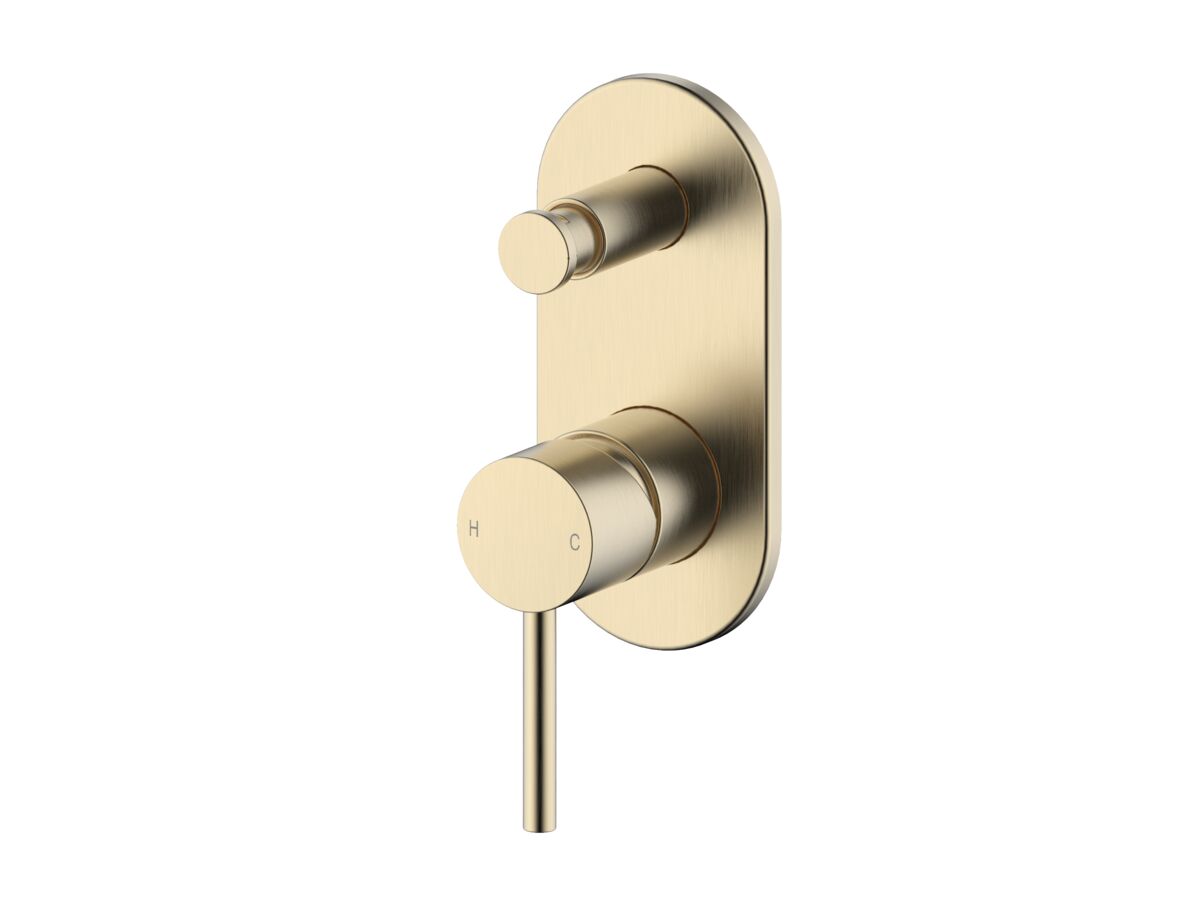 reece Mizu Drift Shower Mixer with Diverter Kit Brushed Brass