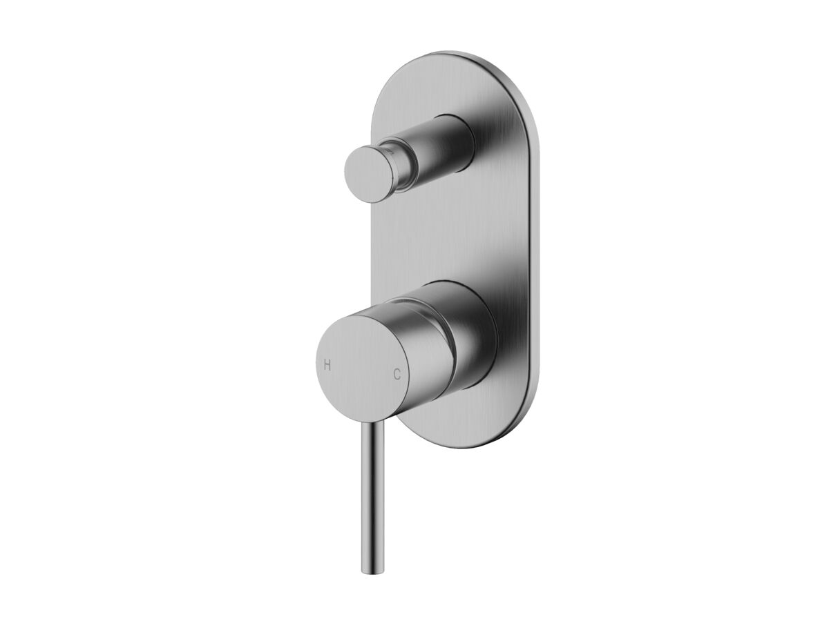 reece Mizu Drift Shower Mixer with Diverter Trimset Only Brushed Gunmetal