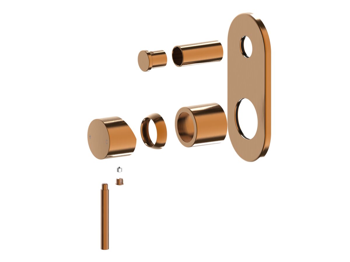 reece Mizu Drift Shower Mixer with Diverter Trimset Only Brushed Bronze