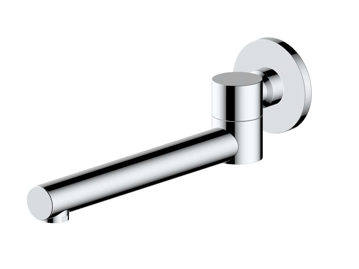 reece Mizu Drift Swivel Bath Outlet Straight Spout 227mm Chrome