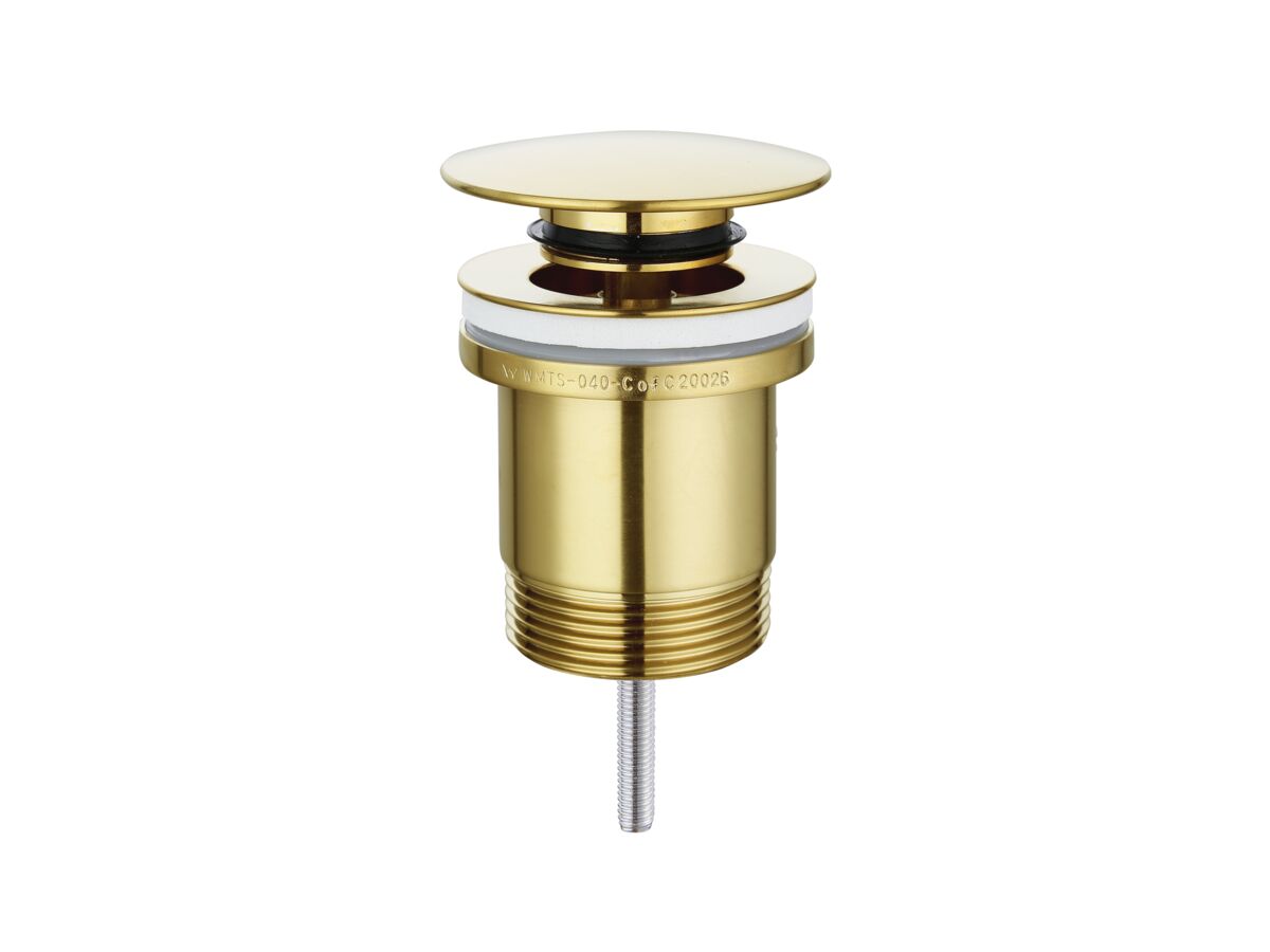reece Mizu Drift Universal 40mm Dome Pop Up Plug & Waste Brushed Brass