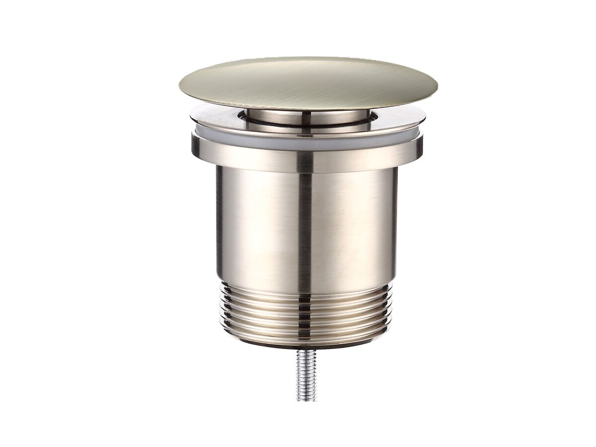 reece Mizu Drift Universal 40mm Dome Pop Up Plug & Waste Brushed Nickel