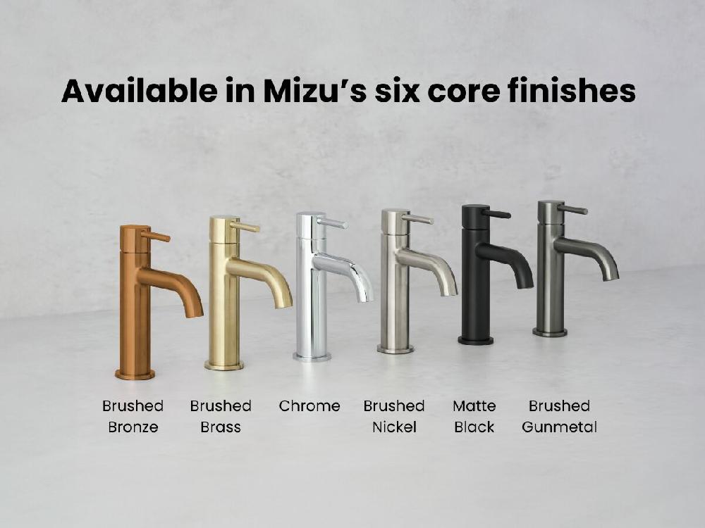 Reece Mizu Drift Wall Basin/Bath Mixer Set Curve Trimset Brushed Brass (6 Star) Lead Free