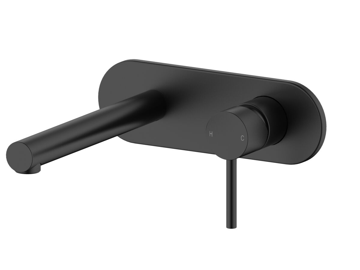 reece Mizu Drift Wall Basin / Bath Mixer Set with Straight Spout Kit Matte Black (6 Star) Lead Free