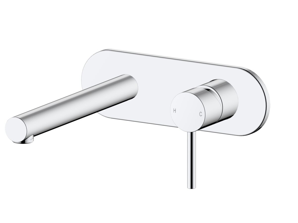 reece Mizu Drift Wall Basin / Bath Mixer Set with Straight Spout Kit Chrome (6 Star) Lead Free