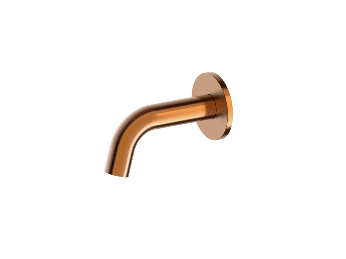 reece Mizu Drift Wall Basin/Bath Outlet Curve Spout 110mm Brushed Bronze (6 Star) Lead Free