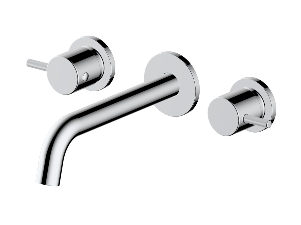 reece Mizu Drift Wall Basin / Bath Set with Curved Spout 200mm Chrome (6 Star) Lead Free