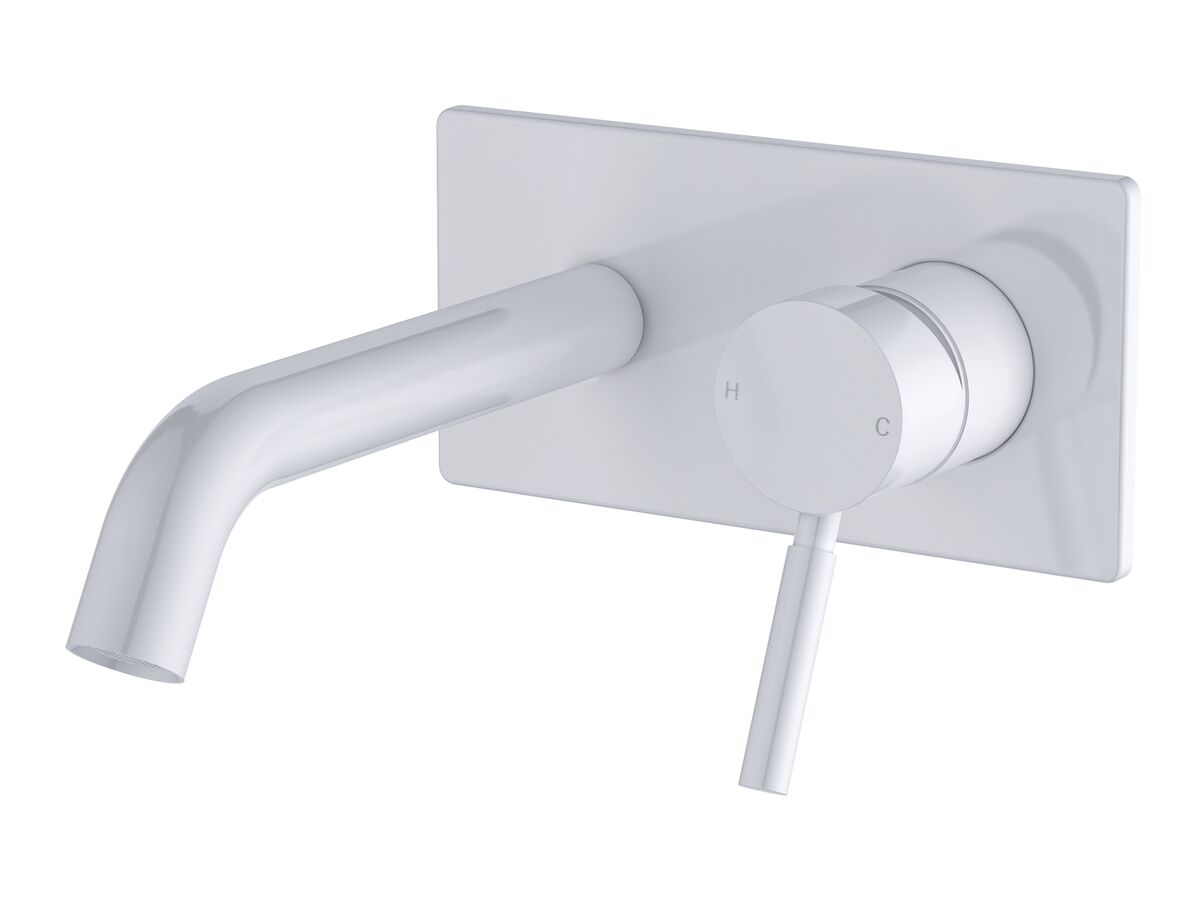 reece Mizu Drift Wall Bath Mixer Tap Set 200mm White