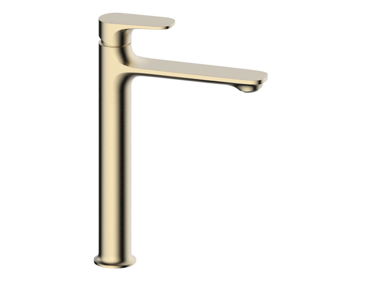 reece Mizu Silk Extended Basin Mixer Tap Brushed Brass (6 Star) Lead Free