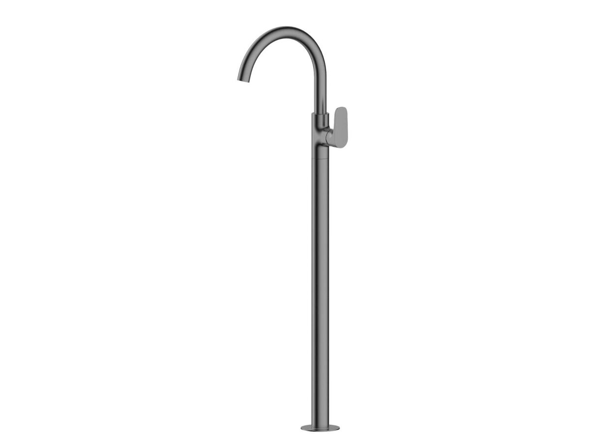 reece Mizu Silk Floor Mounted Bath Mixer Trimset Only Brushed Gunmetal