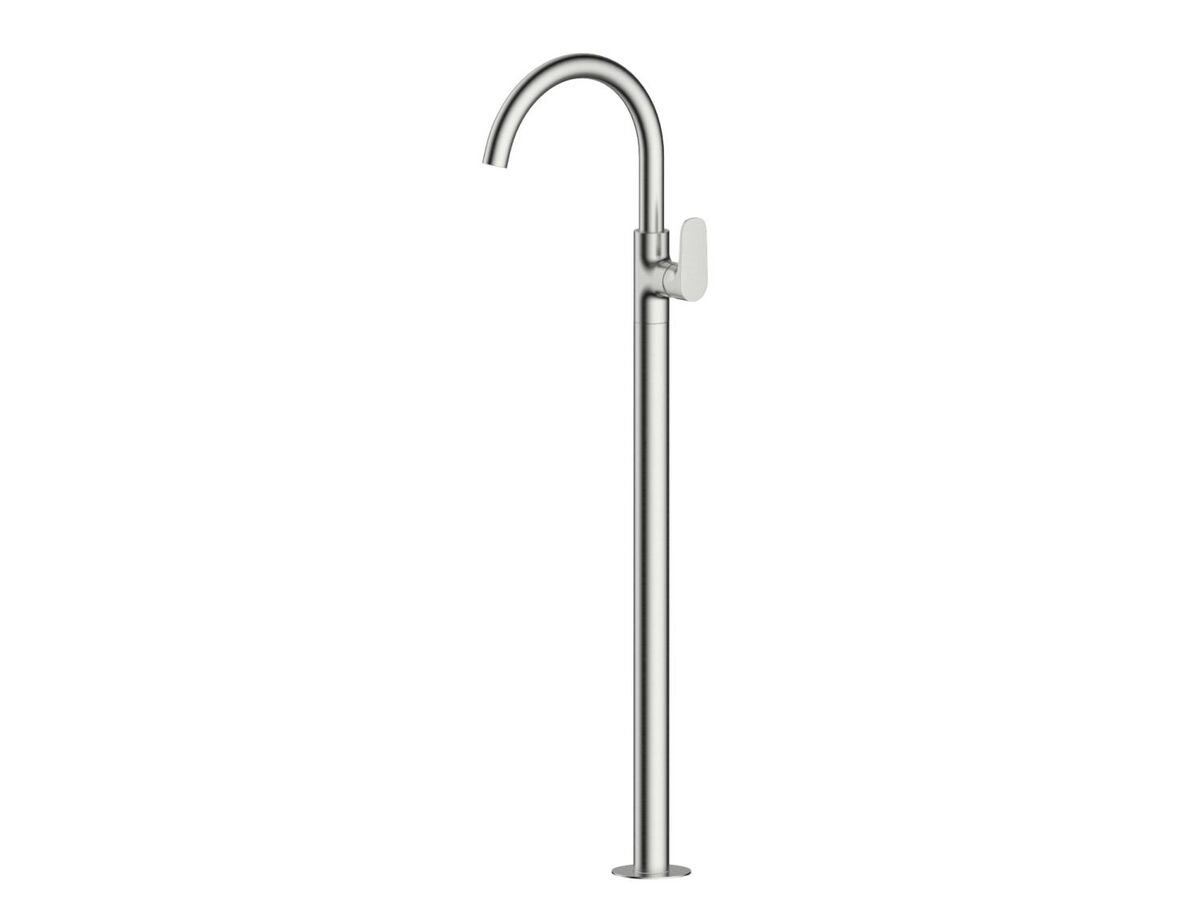 reece Mizu Silk Floor Mounted Bath Mixer Trimset Only Brushed Nickel