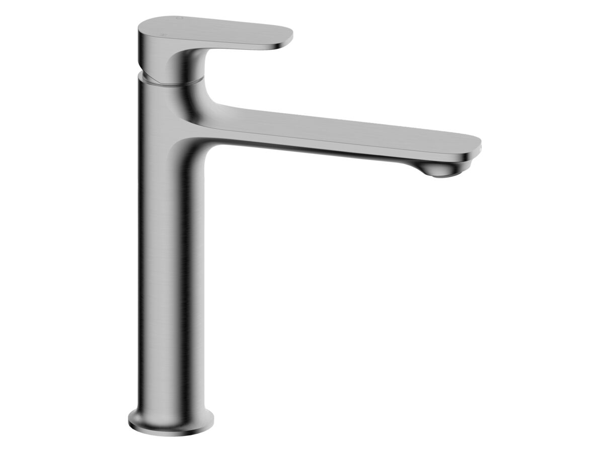 reece Mizu Silk Medium Height Basin Mixer Tap Brushed Gunmetal (6 Star) Lead Free